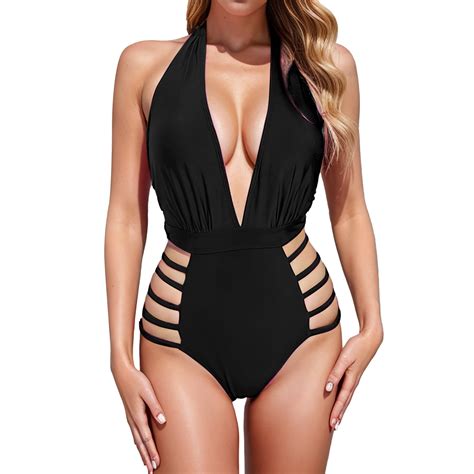 Tiqkatyck Womens Swimsuits Clearance Womens Swimsuit Ring Cut Out