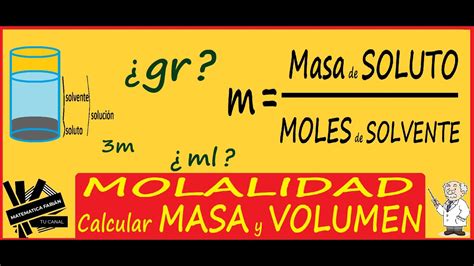 Calcular El Numero De Moles De Soluto En Litros Design Talk