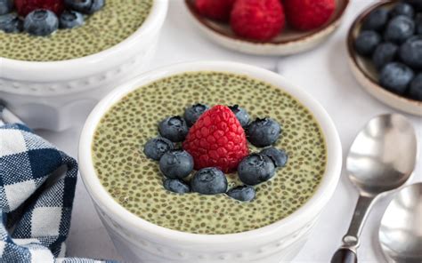 Matcha Green Tea Chia Pudding Food Revolution Network