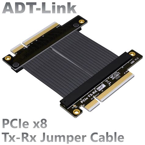 ADT Link PCI E X8 Riser Cable Male To Male PCIE Signal Swap Direct