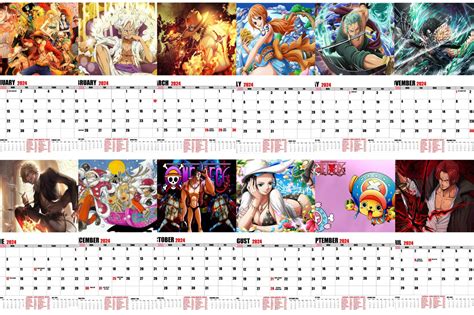 One Piece Anime Wall Calendar 2024 Date - Calla Corenda