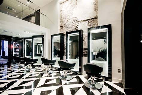 High End Boutique Hair Salon Interiordesign Hairsalon Tilefloor