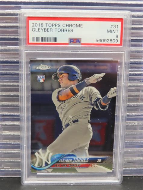 2018 Topps Chrome Gleyber Torres Rookie Card RC 31 PSA 9 Yankees EBay