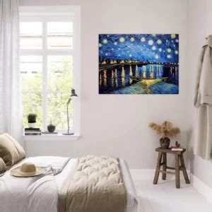 Nuit Toil E Sur Le Rh Ne Van Gogh Toiles Shop