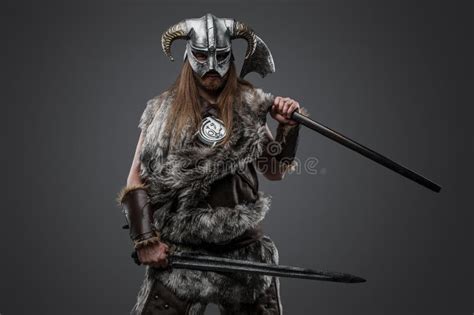 Viking Holding Sword Axe Stock Photos Free And Royalty Free Stock