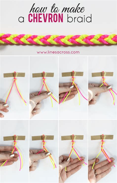 How To Make A Chevron Braided Bracelet Lines Across