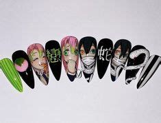 250 Demon Slayer Nail Art Ideas Anime Nails Nail Art Nails