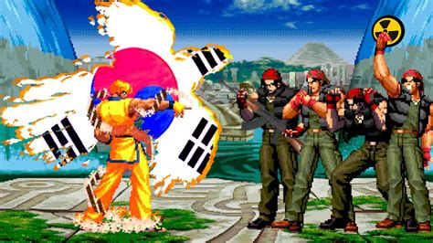 The King Of Fighters MUGEN Korean Golden Vs Ralf Jones Team YouTube