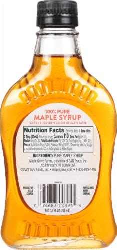 Maple Grove Farms 100 Pure Maple Syrup 8 Fl Oz King Soopers