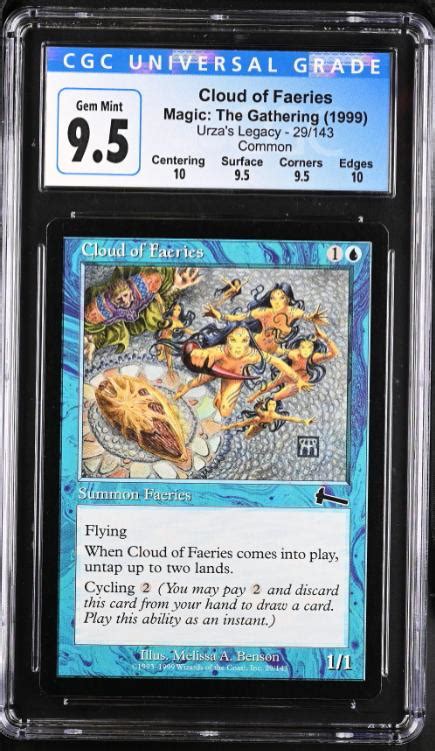 Cloud Of Faeries Urzas Legacy Cgc 95 Quad 4071403126