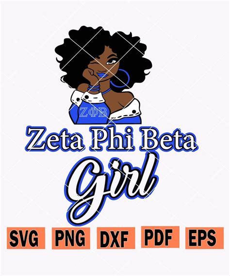 Cute Afro Girl Zeta Phi Beta Sorority svg, Zeta Phi Beta svg, Zeta Phi ...