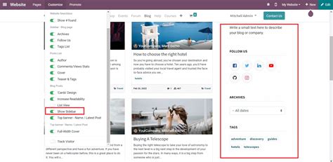 How To Customize Blog Pages In Odoo Website