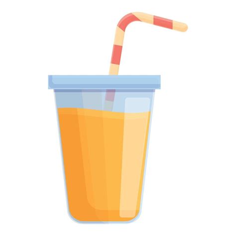 Orange Juice Cup Icon Cartoon Vector Drink Glass Vector Art