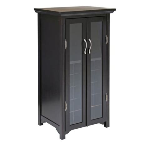 Winsome Wood Wine Cabinet With Glass Door Espresso Cabinets Matttroy