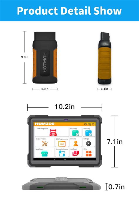 HUMZOR ND566 Elite Heavy Duty Truck Full System Diagnostic Scanner For