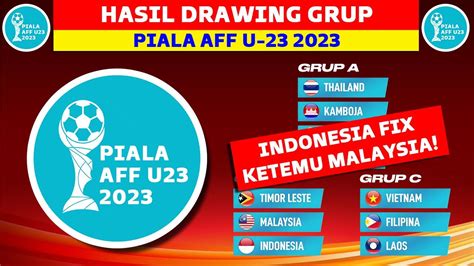 Resmi Hasil Drawing Piala Aff U Jadwal Piala Aff U