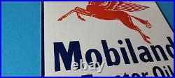 Vintage Mobil Gasoline Porcelain Gas Service Tractor Pegasus Motor Oil