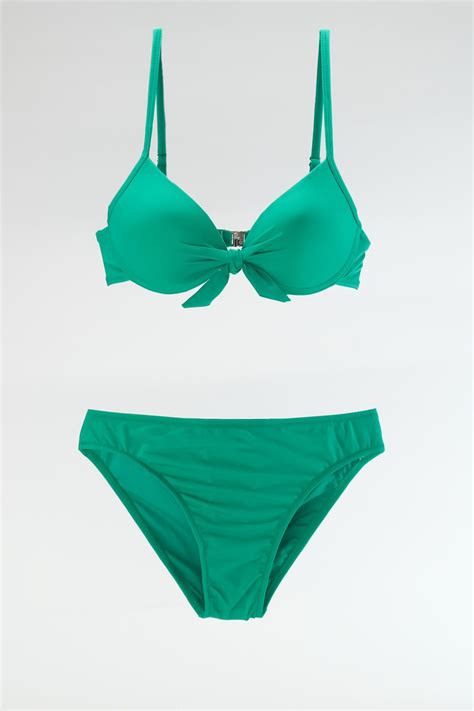 TooHot Yeşil Push up Destekli Fiyonklu Alt Üst Bikini Takım Fiyatı Yorumları Trendyol