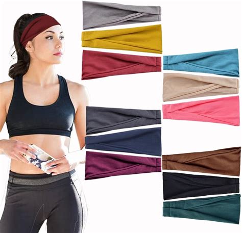 Farben Stirnband Damen Sport Betterjonny Elastisch Baumwolle Breit