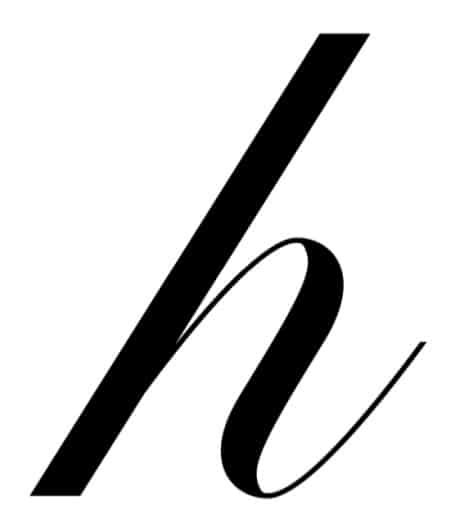 Upper Case H In Cursive