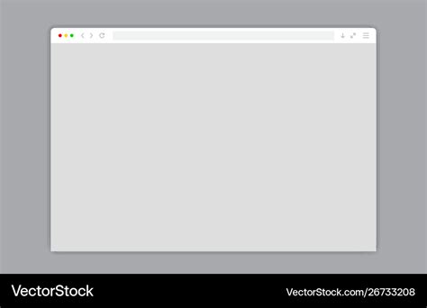 Web browser window white template Royalty Free Vector Image