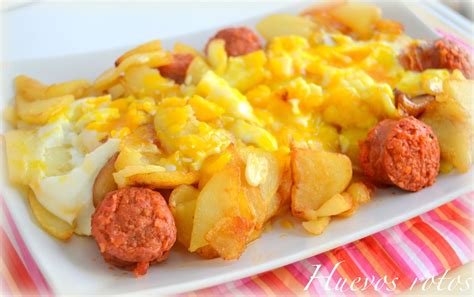 Huevos Rotos Papas Y Chorizo