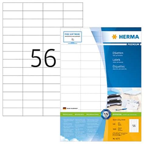 Herma Premium White Labels X Mm Pack Of Sheets