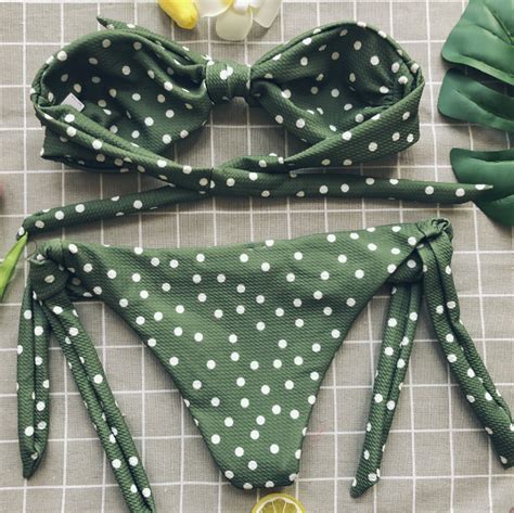 Women S Swimsuit Style Dot Print Sexy Bikini Split On Luulla