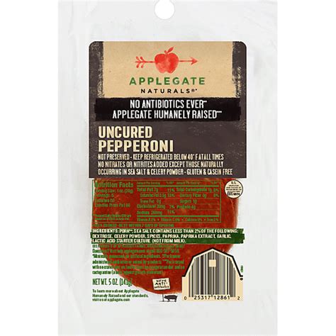 Applegate Naturals Uncured Pepperoni Salami And Pepperoni Roths