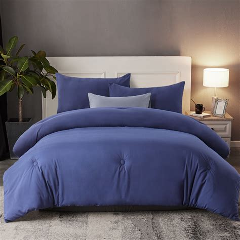 Ruikasi Warm Blue Twin Comforter Set Soft Fluffy Piece Microfiber