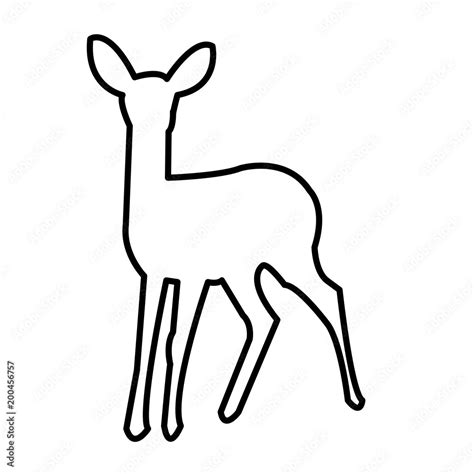 Baby Deer Outline