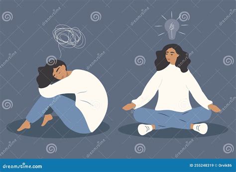 Benefits Of Meditation Concept Vector Illustration Relaxation Of Body