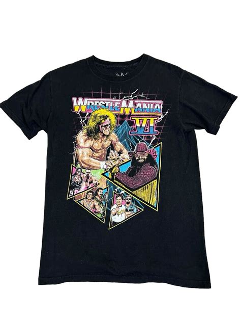 Wwe Wrestlemania Vi T Shirt Mens Size Small Ultimate Warrior Macho Man