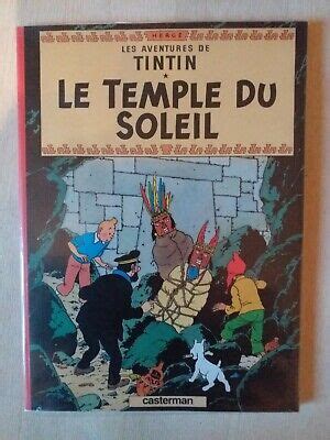 Original Bd Tintin Le Temple Du Soleil Version Couverture Souple De