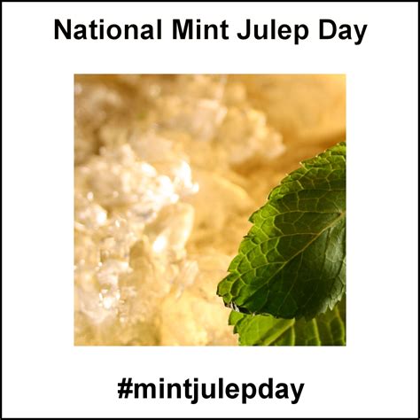 National Mint Julep Day May 30 2019 Mint Julep Mint Julep