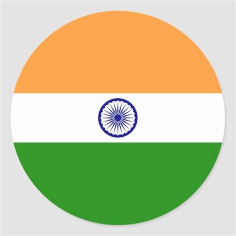 Indian Flag Classic Round Sticker | Zazzle | Indian flag, India flag, Flag