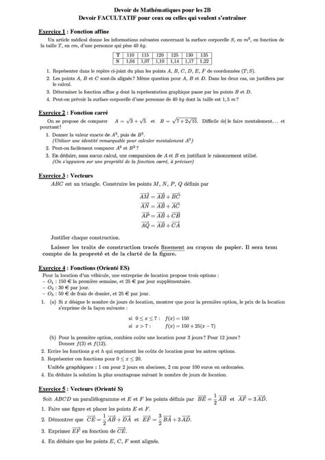 Devoir Maison Seconde Maths Ventana Blog