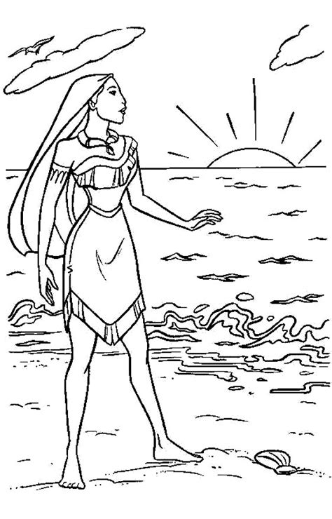 Coloriage De Pocahontas Gratuit Colorier Coloriages De Pocahontas