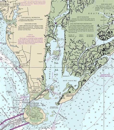 Nautical Charts Of Chesapeake Bay Entrance Maryland Etsy