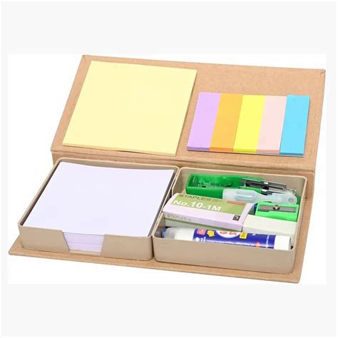 Brown Eco Stationary Set With Memo Pads Packaging Type Box Paper At