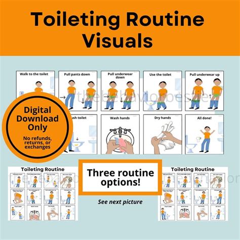 Digital Bathroom Visual Visual Toileting Routine Bathroom Visual