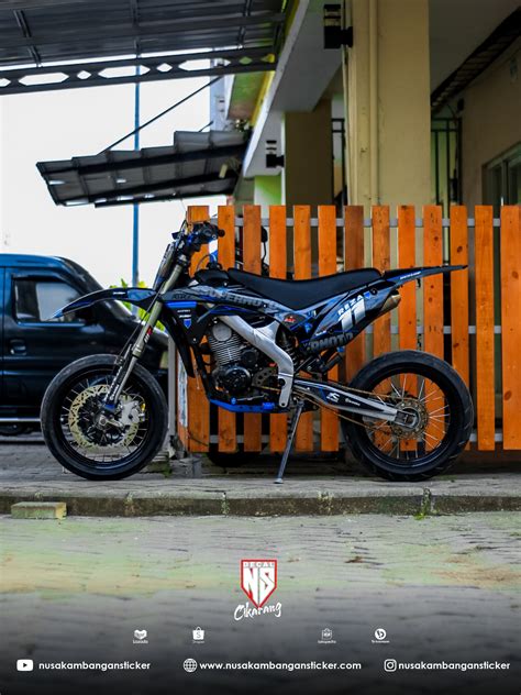 Decal Sticker Kit Supermoto Dirtbike Kawasaki Klx Gordon Hitam