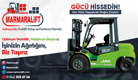 Sakarya da forklift kiralama ve satışının adresi Marmara Lift Akyazı