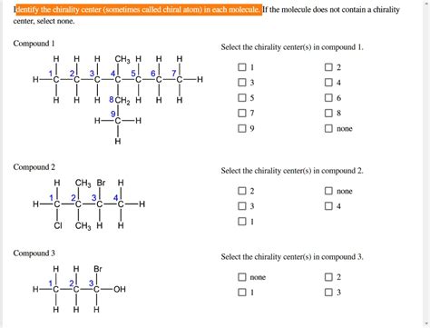 SOLVED Text Identify The Chirality Center Sometimes Called Chiral