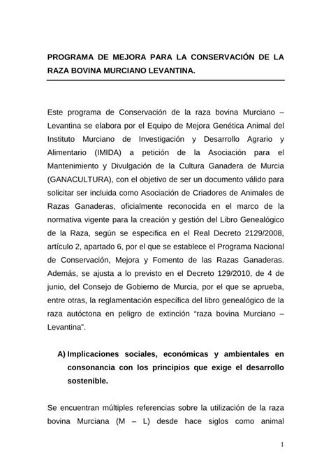 PDF PROGRAMA DE MEJORA PARA LA CONSERVACIÓN DE LA raza autóctona