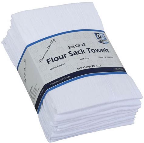 Flour Sack Kitchen Towels White Pack Cotton X Inch Cloth