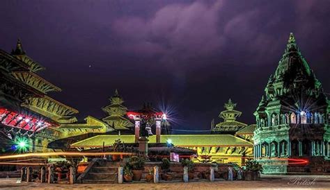 Night view of historic Patan Durbar Square . . By Pritish Shrestha ...