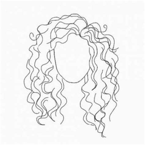 Ideas Hair Curly Girl Drawing Paintings Hair Drawing Line Art