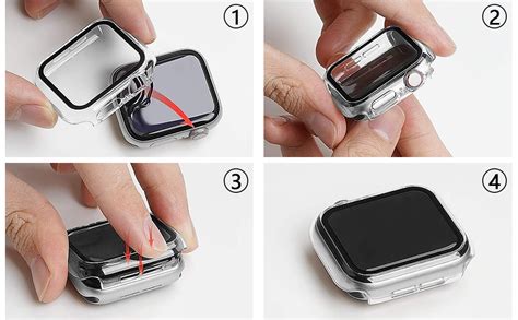 2 Pezzi Trasparente Cover Per Apple Watch SE Series 6 Series 5