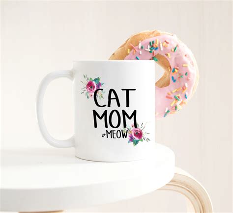 Cat Mom Coffee Mug Cat Lover T Cat Mom Cute Coffee Etsy De